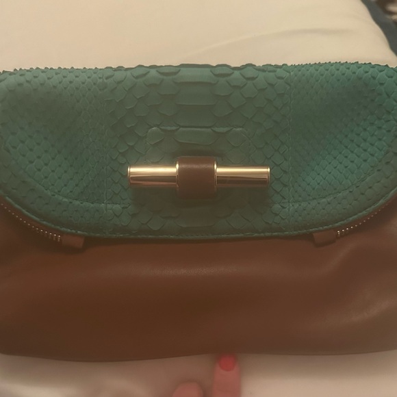 Jimmy Choo Python Embossed Clutch - Picture 1 of 6